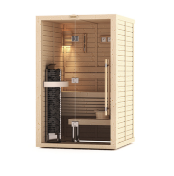 САУНА В СБОРЕ SAWO 1414LS-CS-G (1,4М Х 1,4М, ЕЛЬ, ПОЛНОСТЬЮ СТЕКЛЯННАЯ СТЕНА, ДИЗАЙН CLASSIC, ЛЕВАЯ) (рис.2)